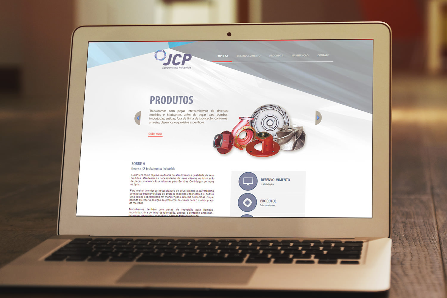 Criação de site JCP Equipamentos Industriais