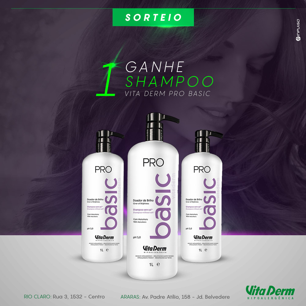 Promoção rede social ganhe shampoo Vita Derm